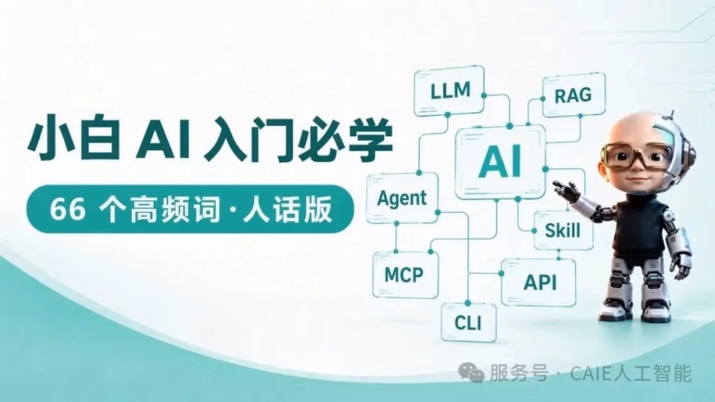 小白 AI 入门必学：66 个高频词，人话版一次讲清